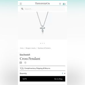 Tiffany&Co. cross Pendant in sterling silver